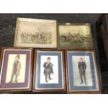 Three framed Spy prints of late Victorian/Edwardian gentlemen