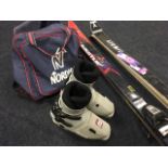 A pair of Austrian Atomic skis by Rohrmoser - 1.85m; and another Austrian 2m pair by Syncap -