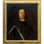 Late 17th / early 18th century oil on canvas - portrait of Oliver Cromwell, in gilt frame,