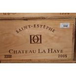 Twelve bottles - Chateau La Haye 2005,
