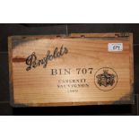 Six bottles - Penfolds Bin 707 Cabernet Sauvignon 1999