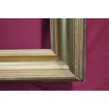 Victorian gilt and gesso frame with reeded borders,