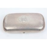 19th century Imperial Russian silver cigarette case of cushion form,