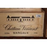 Twelve bottles - Chateau Vincent Margaux 2008,