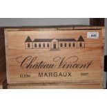 Twelve bottles - Chateau Vincent Margaux 2007,