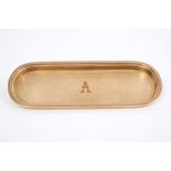 Fine quality gold (9ct) tray of oval form,