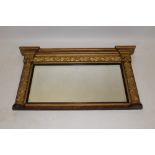 George IV gilt gesso overmantel mirror,