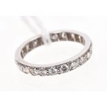 Diamond eternity ring, the full band of brilliant cut diamonds estimated to weigh approximately 2.