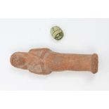 Ancient Egyptian pottery Shabti of a Pharoah,