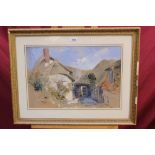 W. W. Fenn, mid-19th century watercolour - Dorsetshire cottage, signed and dated Sept.