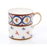 18th century Sèvres coffee can with finely painted floral sprigs - blue painted mark for 1789 and