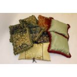 Four cushions with 18th century tapestry covers,