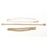 Yellow gold 'Spiga' link chain,