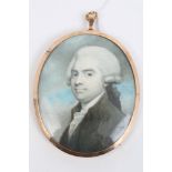 Richard Cosway (1742 - 1821), watercolour miniature on ivory - portrait of a gentleman,