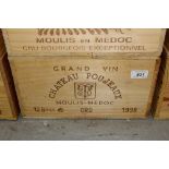 Twelve bottles - Chateau Poujeaux Moulis-Medoc 1998,