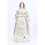 Victorian Staffordshire figure, entitled - Queen of England,