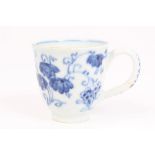 18th century Bow blue and white miniature Vine pattern coffee cup, circa 1765, 3.
