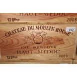 Twelve bottles - Chateau Du Moulin Rouge Cru Bourgeois Haut-Medoc 2005,