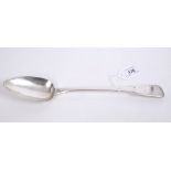 Victorian silver fiddle pattern basting spoon (London 1840), George Adams.