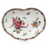 18th century Worcester kidney-shaped dish, circa 1770,