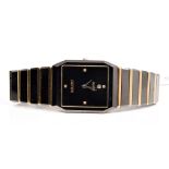Gentlemen's Rado Jubilé wristwatch with quartz movement, the rectangular dial with date aperture,
