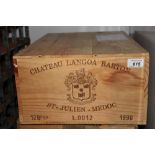 Twelve bottles - Chateau Langoa Barton St-Julien-Medoc 1996,