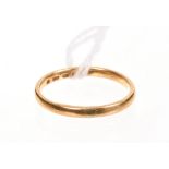 Gold (22ct) wedding ring (London 1930). Ring size S½ CONDITION REPORT 3.