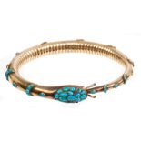 Good quality mid-19th century snake bangle,