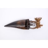Rare 19th century sailors' sail making kit - comprising seven needles contained in a cow horn tip