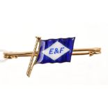 Gold and enamel brooch with enamel flag for Elders & Fyffes - The British Shipping Company,