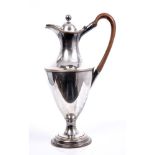 Early 19th century Old Sheffield Plate jug of tapering baluster form, with engraved armorial,