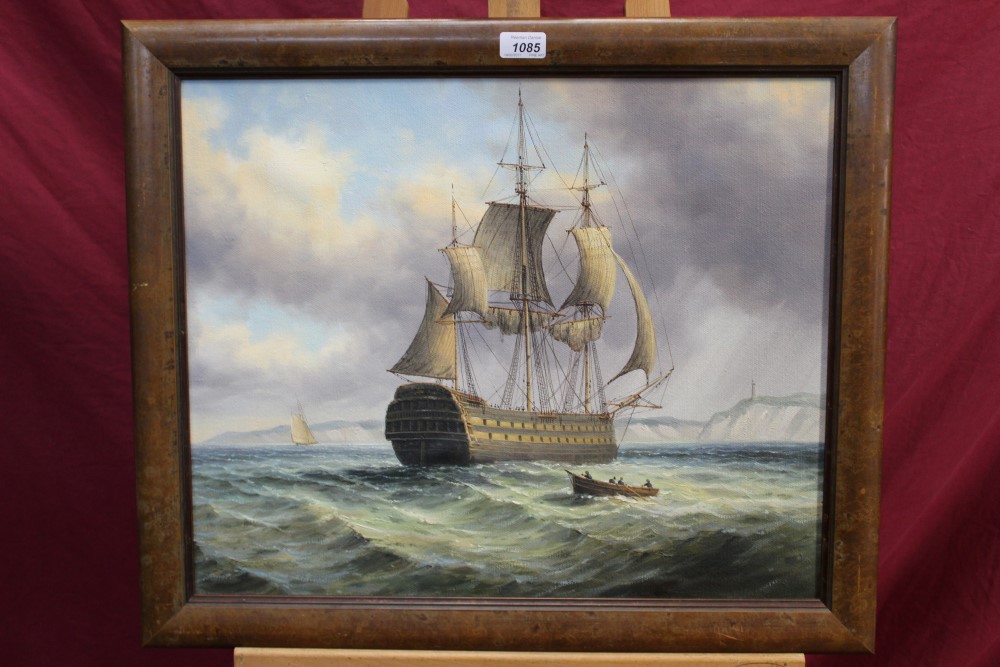 James Hardy, 20th century oil on canvas laid on board - shipping off the Dover coast, signed,