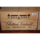 Twelve bottles - Chateau Vincent Margaux 2007,