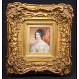 George Hayter (1792-1871) watercolour on ivory - portrait miniature of a lady entitled verso -