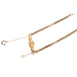 Regency yellow metal chain with fancy links and the clasp in the form of two clasped hands,