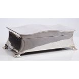 Late 1920s silver cigarette box of rectangular form,
