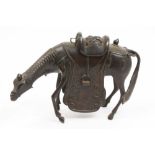 Late 18th century / early 19th century Chinese bronze censor in the form of a horse with ornate
