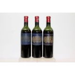 Three bottles - Chateau Palmer Margaux Medoc 1955