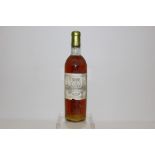 One bottle - Chateau Filhot Sauternes 1970