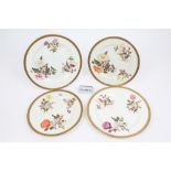 Set of fifteen good quality Victorian Royal Worcester vitreous porcelain dessert plates with