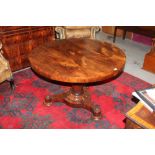 William IV rosewood breakfast table,