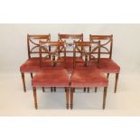 Set of eight good quality Regency-style mahogany dining chairs,