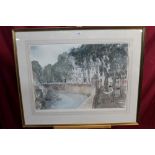 Francis Russell Flint (1915 - 1977), signed print - My Father Painting, with blindstamp,