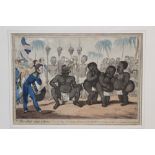 George Cruickshank, early 19th century hand-coloured etching - 'Puzzled Which to Choose!! or,