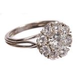 Diamond cluster ring,