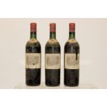 Three bottles - Chateau Lafite Rothschild 1955