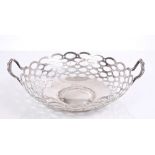 Edwardian silver bowl of circular form,