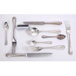Six place setting canteen of contemporary silver Hester Bateman pattern cutlery - comprising six