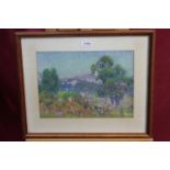 Arthur Henry Knighton-Hammond (1875 - 1970), pastel - Liguria, signed and inscribed,