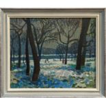 *Edwin La Dell (1914 - 1970), oil on canvas - Snow In The Park, late 1950s / early 1960s,